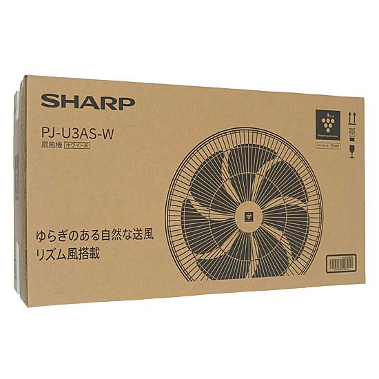 【新品】SHARP　プラズマクラスター扇風機　PJ-U3AS-W　ホワイト