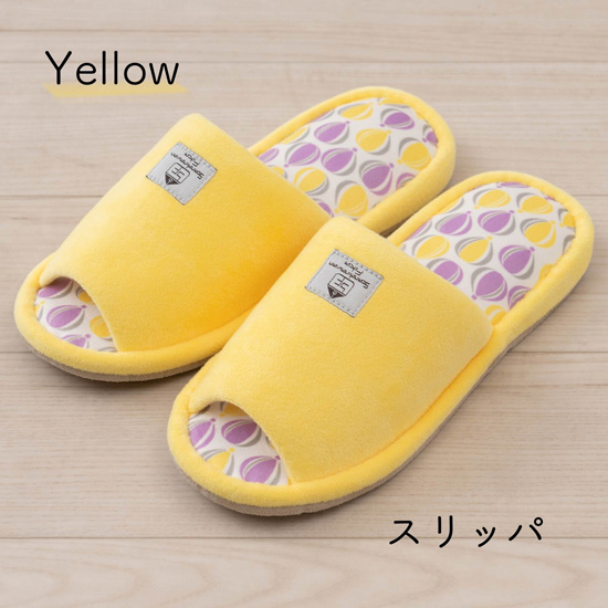 【新品】【新品(開封のみ)】 センコー　スリッパ S.D.S Fika(フィーカ)気球柄 北欧テイストのトイレタリー バルーン　60157　イエロー