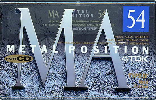 【新品】【新品訳あり(箱きず・やぶれ)】 TDK　カセットテープ メタルポジション MA-54A　54分