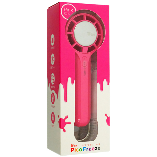 【新品】エレス　冷却プレート付きミニハンディファン iFan Pico Freeze IF-PCF26-PK　ピンク