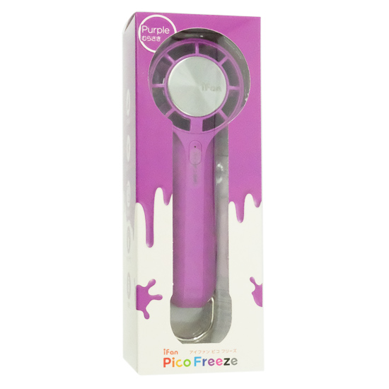 【新品】エレス　冷却プレート付きミニハンディファン iFan Pico Freeze IF-PCF26-PP　パープル