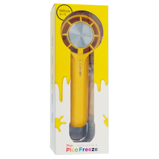 【新品】エレス　冷却プレート付きミニハンディファン iFan Pico Freeze IF-PCF26-YE　イエロー