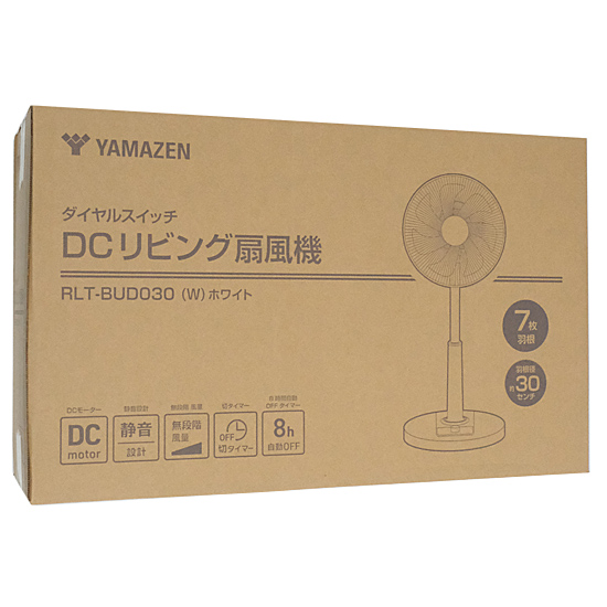 【新品】YAMAZEN　DCモーター搭載リビング扇風機 RLT-BUD030-W