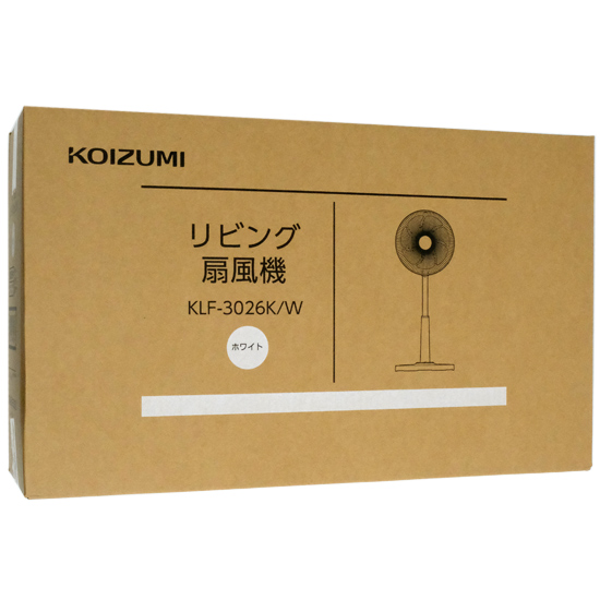 【新品】KOIZUMI　リビング扇風機　KLF-3026K/W　ホワイト