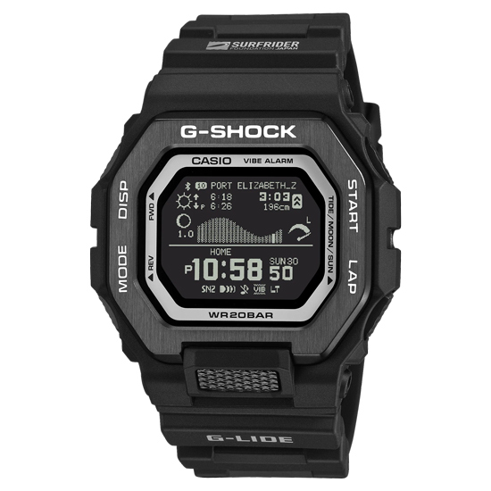 【新品】CASIO　腕時計 G-SHOCK G-LIDE SURFRIDER FOUNDATION JAPAN コラボレーションモデル　GBX-100SFJ-1JR