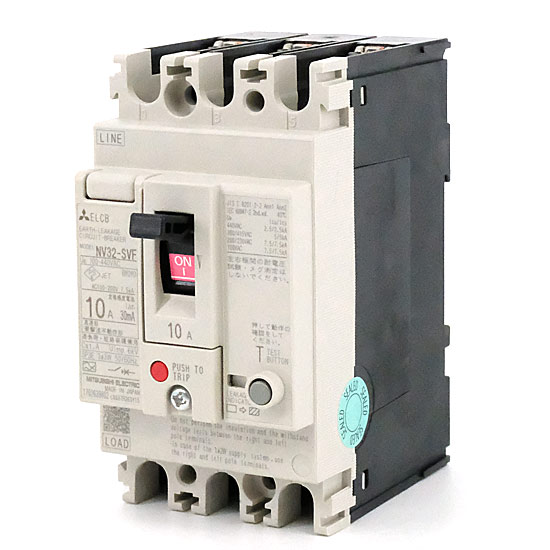 【新品】【新品(開封のみ)】 三菱電機　漏電遮断器 Fstyle 高調波・サージ対応形　NV32-SVF 3P 10A 100-440V 30MA