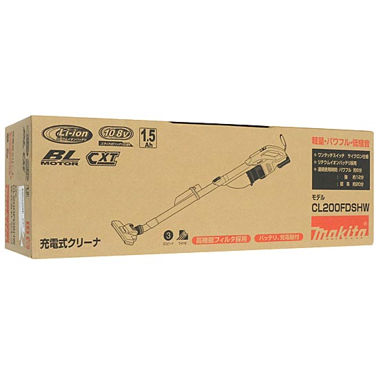 【新品】【新品訳あり(箱きず・やぶれ)】 マキタ　充電式クリーナー 10.8V　CL200FDSHW