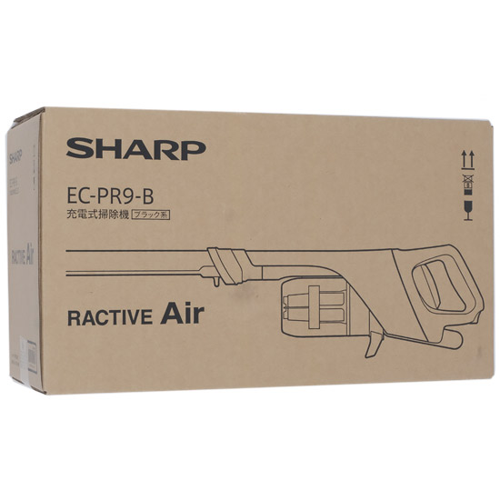 【新品】【新品(開封のみ・箱きず・やぶれ)】 SHARP　コードレススティック掃除機 RACTIVE Air POWER　EC-PR9-B　ブラック