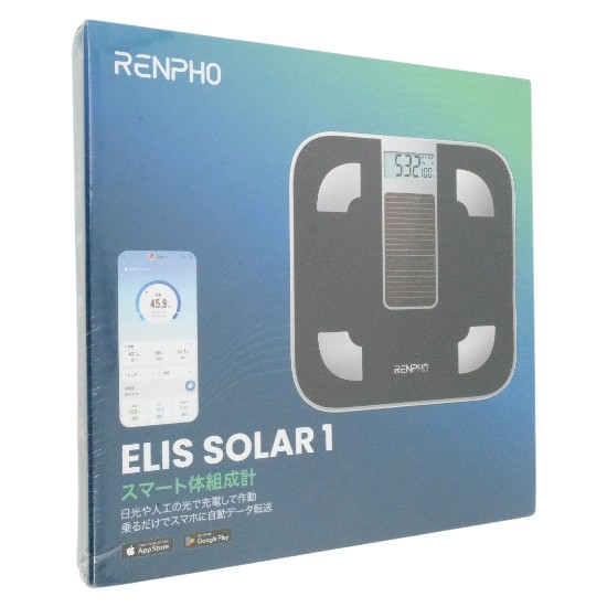 【新品】RENPHO　ソーラーパワー内蔵 スマート体組成計 Elis Solar 1 R-A012
