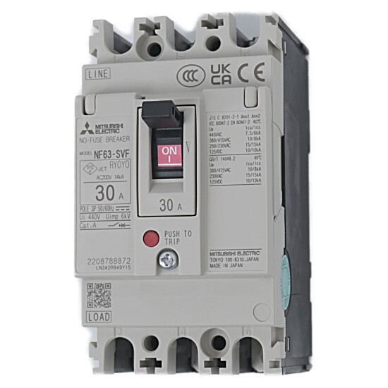 【新品】【新品訳あり(箱きず・やぶれ)】 三菱電機　ノーヒューズ遮断器　NF63-SVF 3P 30A
