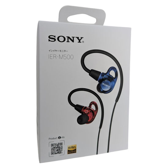 【新品】SONY　ステレオヘッドホン　IER-M500 (Z)　レッド&ブルー