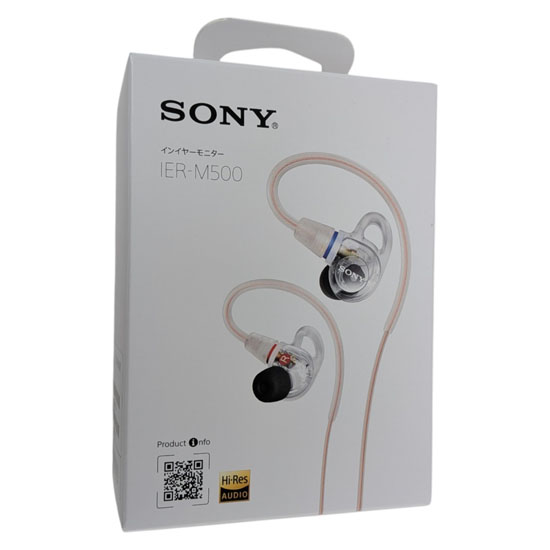 【新品】SONY　ステレオヘッドホン　IER-M500 (W)　クリア