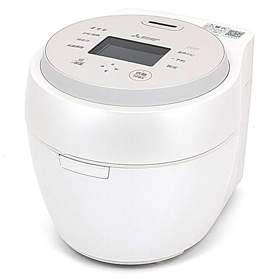 【新品】【新品(開封のみ)】 三菱電機　IHジャー炊飯器 本炭釜 紬 5.5合炊き　NJ-BW10J-W　白絹