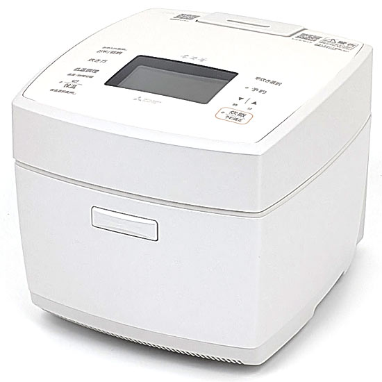 【新品】【新品(開封のみ)】 三菱電機　IHジャー炊飯器 本炭釜 5.5合炊き　NJ-VW10J-W　白絹