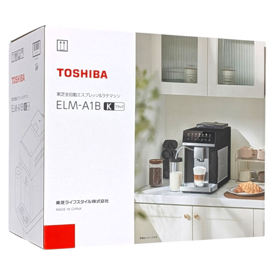 【新品】TOSHIBA　全自動エスプレッソ&ラテマシン　ELM-A1B(K)　ブラック