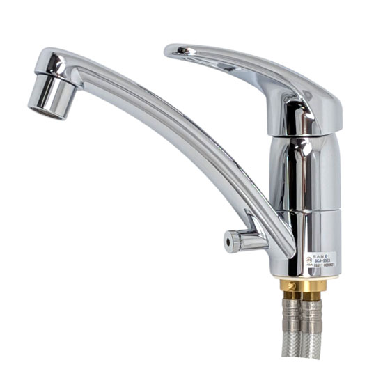 【新品】【新品(開封のみ)】 SANEI　シングルレバー混合栓　SCJ-55EK