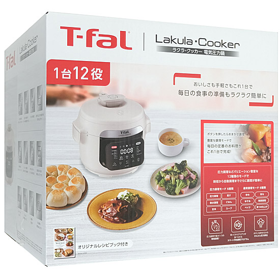 【新品】【新品訳あり(箱きず・やぶれ)】 T-fal　電気圧力鍋 ラクラ・クッカー　CY380AJ0　アイボリー