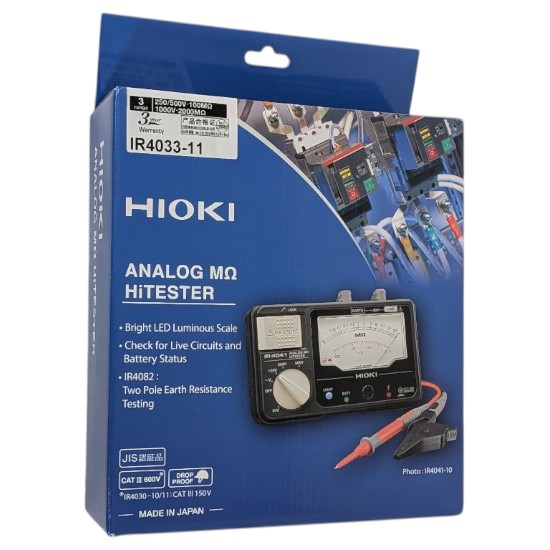 【新品】HIOKI　アナログメグオームハイテスタ スイッチ付きリードセットL9788-11付属　IR4033-11