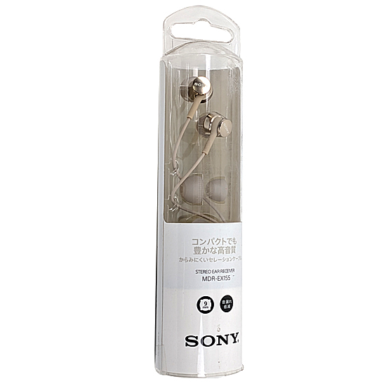 【新品】SONY　密閉型インナーイヤーレシーバー　MDR-EX155 (N)　ゴールド