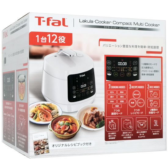 【新品】【新品(開封のみ)】 T-fal　電気圧力鍋 ラクラ・クッカー コンパクト　CY3511JP