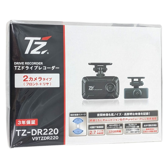 【新品】TZ　前後2カメラドライブレコーダー　TZ-DR220