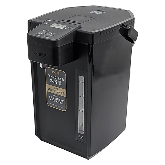 【新品】TIGER　VE電気まほうびん とく子さん 5L　PIX-A500-K　ブラック