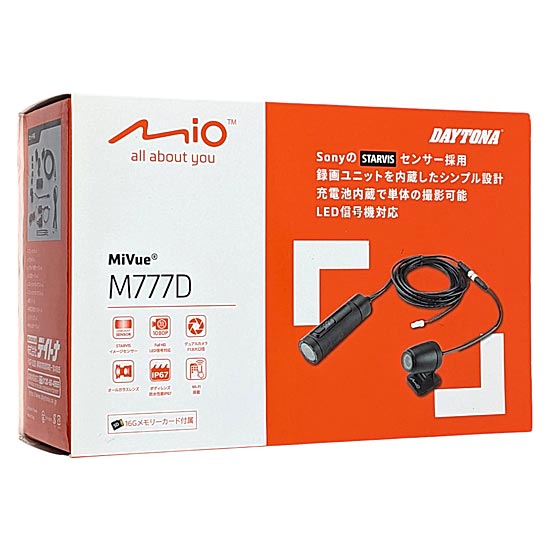 【新品】【新品(開封のみ・箱きず・やぶれ)】 デイトナ　バイク専用ドライブレコーダー MiVue　M777D