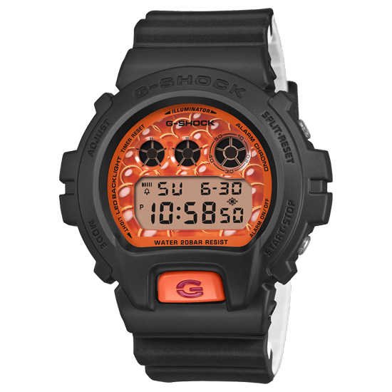 【新品】CASIO　腕時計 G-SHOCK 『寿司』テーマモデル ブラック(いくら)　DW-6900SSH-1JR