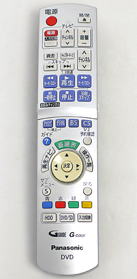 【中古】Panasonic　DVDレコーダー「DIGA」用リモコン N2QAYB000186