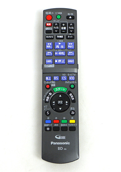 【中古】Panasonic　ブルーレイ用リモコン N2QAYB000698