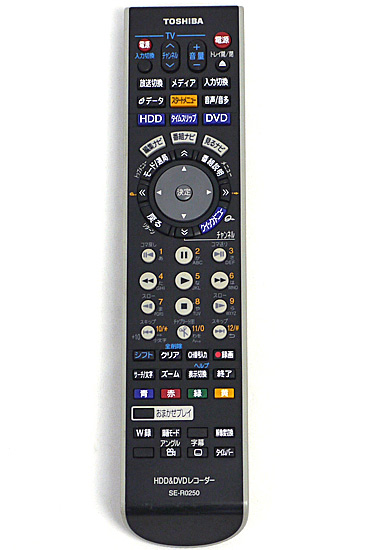 【中古】TOSHIBA製　HDD&DVDレコーダー用リモコン SE-R0250