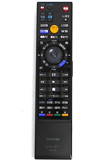 【中古】TOSHIBA製　ブルーレイレコーダー用リモコン SE-R0380