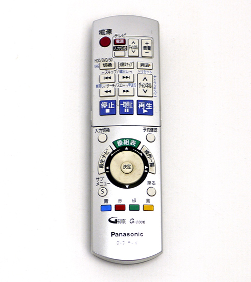 【中古】Panasonic　DVDビデオレコーダー用 リモコン EUR7658Y10