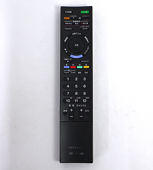 【中古】SONY　テレビ用リモコン RM-JD019