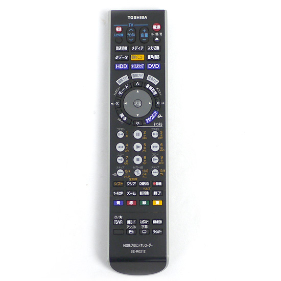 【中古】TOSHIBA製　HDD&DVDレコーダー用リモコン SE-R0212