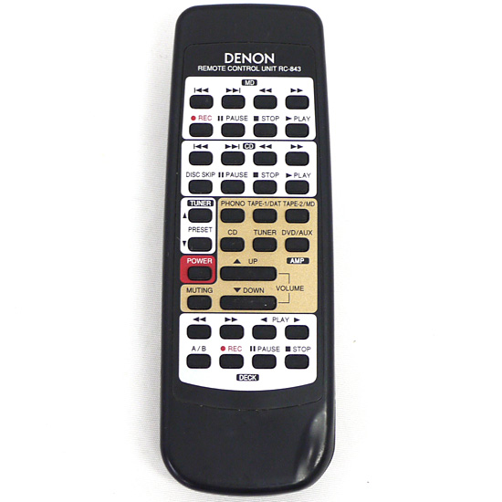 【中古】DENON オーディオリモコン RC-843