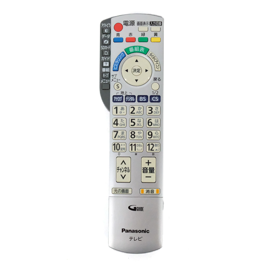 【中古】Panasonic　テレビ用リモコン　N2QAYB000324