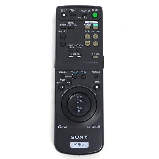 【中古】SONY　Hi8&VHSダブルビデオデッキ用リモコン RMT-V235A