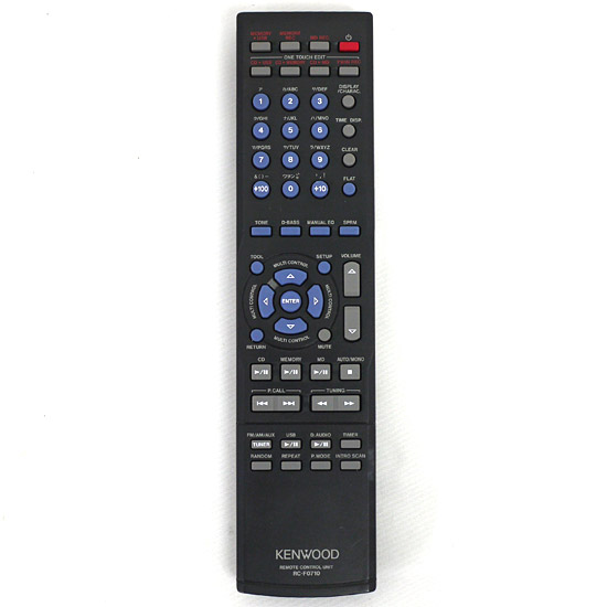 【中古】KENWOOD　オーディオ用リモコン RC-F0710