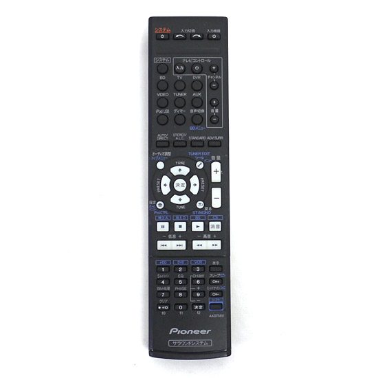【中古】PIONEER　サラウンドシステム用リモコン　AXD7568