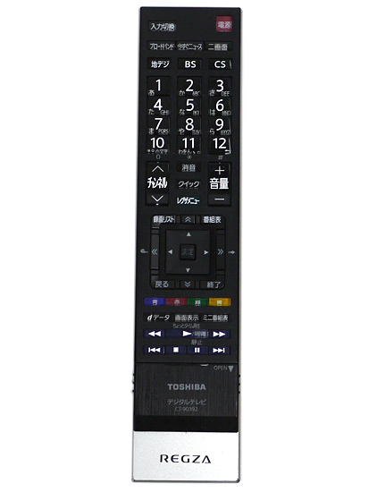 【中古】TOSHIBA　液晶テレビ用リモコン CT-90392