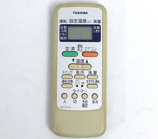 【中古】TOSHIBA　エアコンリモコン WH-D1Y1
