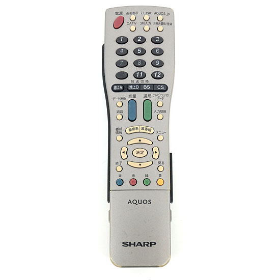 【中古】SHARP製　テレビリモコン　GA491WJSA　訳あり