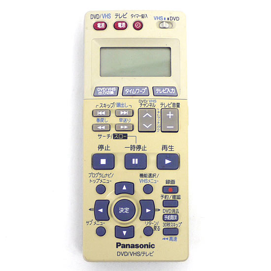 【中古】Panasonic　VHS・DVDリモコン　EUR7909KB0