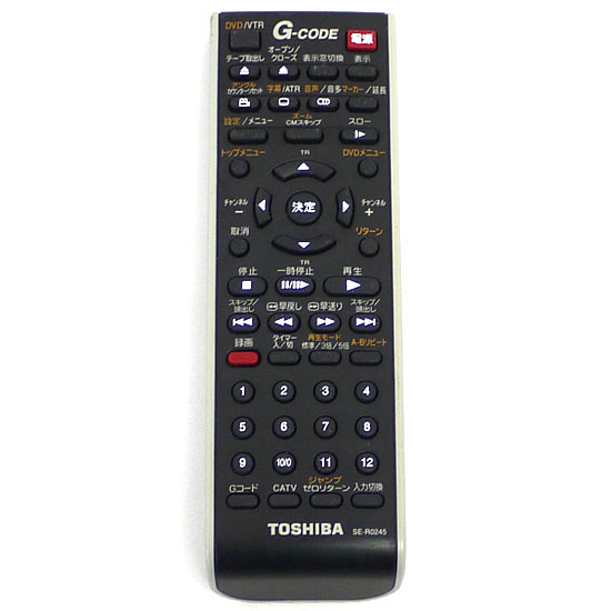 【中古】TOSHIBA製　VTR一体型DVDプレーヤー用リモコン SE-R0245