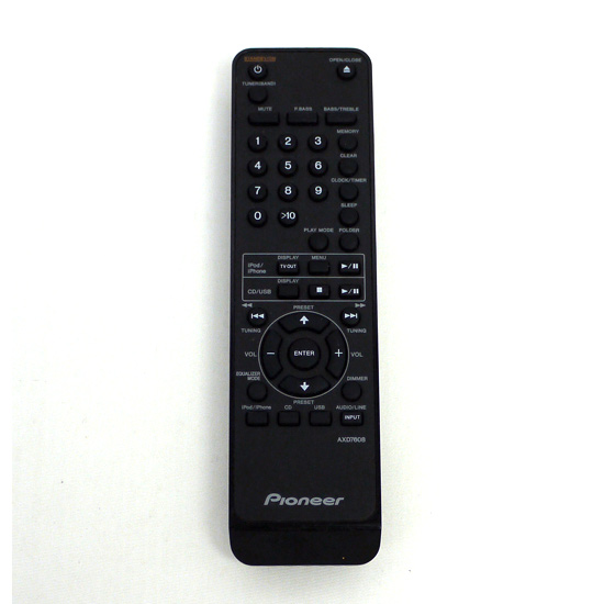【中古】PIONEER　CDミニコンポーネントシステムX-HM50用リモコン　AXD7608
