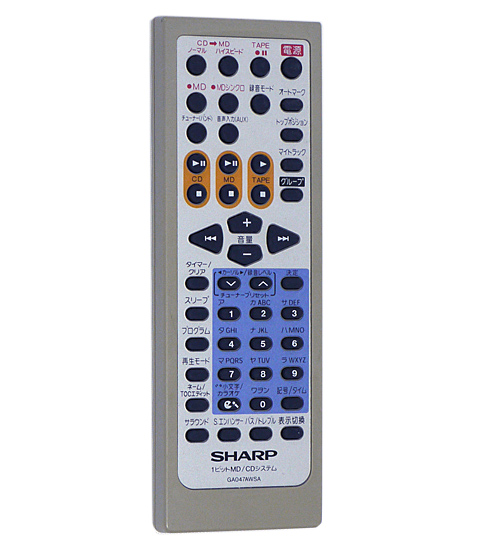 【中古】SHARP　オーディオリモコン GA047AWSA
