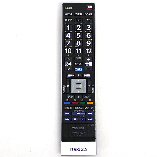 【中古】TOSHIBA　液晶テレビ用リモコン CT-90443