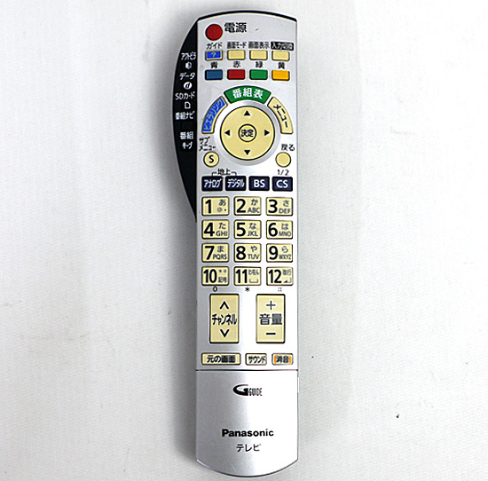 【中古】Panasonic　テレビ用リモコン　N2QAYB000201