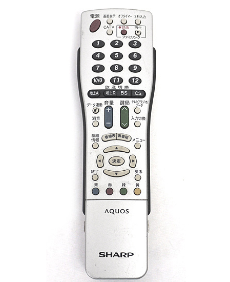 【中古】SHARP製　テレビリモコン　GA661WJSA